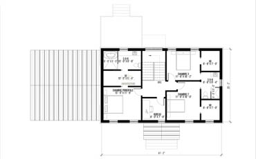 V-107 - Plan de maison à étages à vendre - Plan de l'étage