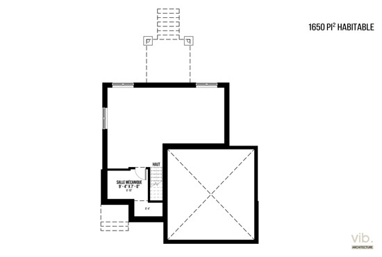 V-108-B - Plan de maison à étages à vendre - Plan du sous-sol