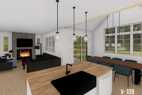 V-109 - Plan de maison à étages à vendre - Image intérieure