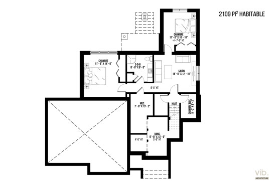 V-124 - Plan de maison à étages à vendre - Plan du sous-sol