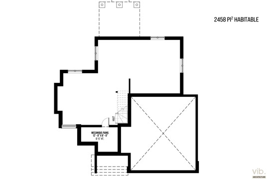 V-128 - Plan de maison à étages à vendre - Plan du sous-sol