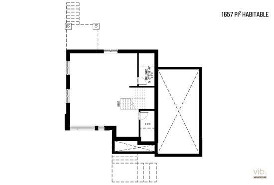 V-129 - Plan de maison à étages à vendre - Plan du sous-sol