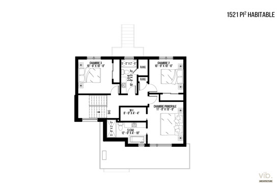 V-130-A - Plan de maison à étages à vendre - Plan de l'étage