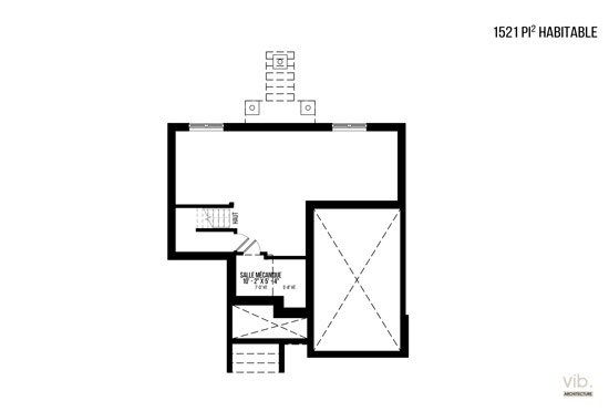 V-130-A - Plan de maison à étages à vendre - Plan du sous-sol