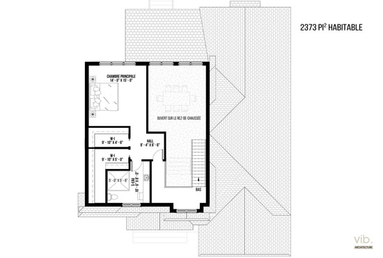 V-133 - Plan de maison à étages à vendre - Plan de l'étage
