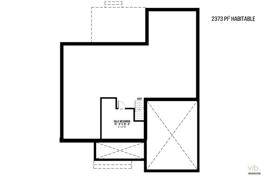 V-133 - Plan de maison à étages à vendre - Plan du sous-sol
