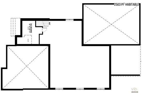 V-134 - Plan de maison à étages à vendre - Plan du sous-sol