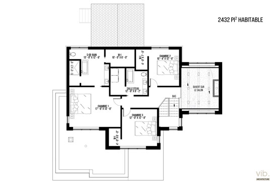 V-149-A - Plan de maison à étages à vendre - Plan de l'étage