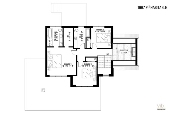 V-149-B - Plan de maison &agrave; &eacute;tages &agrave; vendre - Plan de l'&eacute;tage
