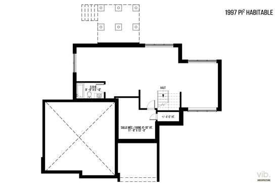 V-149-B - Plan de maison &agrave; &eacute;tages &agrave; vendre - Plan du sous-sol