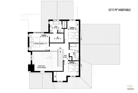 V-156 - Plan de maison &agrave; &eacute;tages &agrave; vendre - Plan de l'&eacute;tage