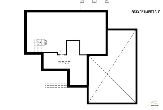 V-157 - Plan de maison à étages à vendre - Plan du sous-sol