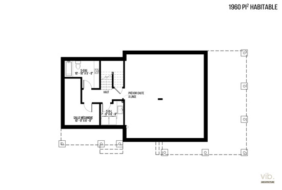 V-171 - Plan de maison à étages à vendre - Plan du sous-sol