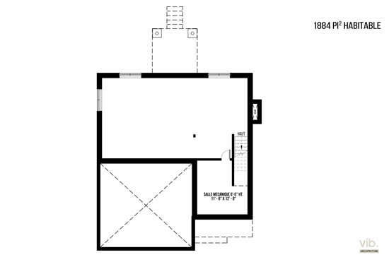 V-172-A - Plan de maison à étages à vendre - Plan du sous-sol