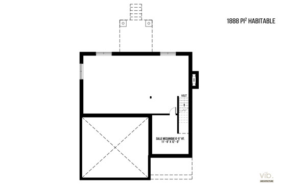 V-172-B - Plan de maison à étages à vendre - Plan du sous-sol
