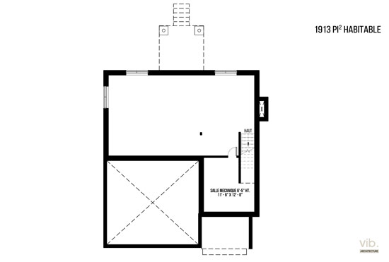 V-172-E - Plan de maison à étages à vendre - Plan du sous-sol