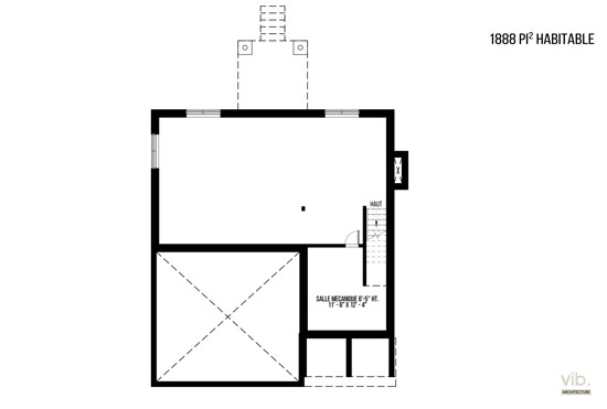 V-172-F - Plan de maison à étages à vendre - Plan du sous-sol