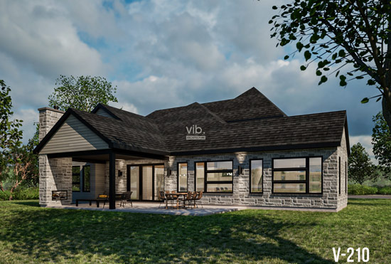 V-210 - Plan de maison à étages à vendre - Image arrière