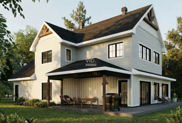 V-228 - Plan de maison &agrave; &eacute;tages &agrave; vendre - Image arri&egrave;re