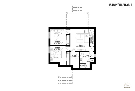 V-235-E - Plan de maison à étages à vendre - Plan du sous-sol