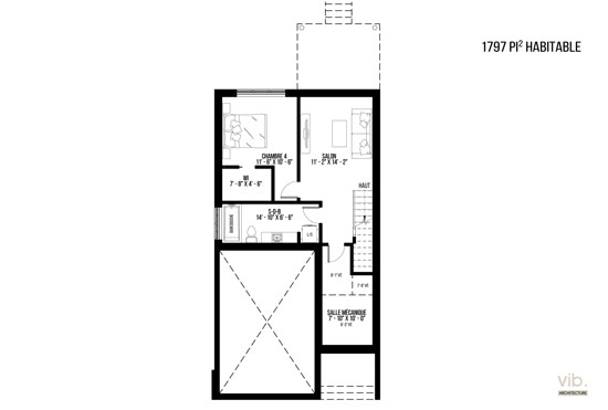 V-245-A - Plan de maison à étages à vendre - Plan du sous-sol