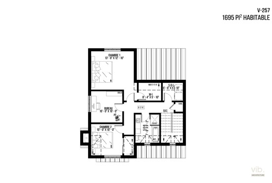 V-257 - Plan de maison à étages à vendre - Plan de l'étage