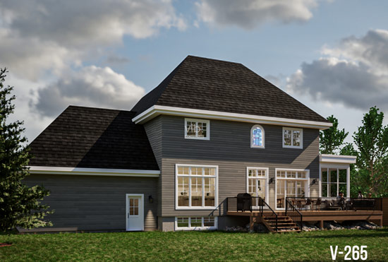 V-265 - Plan de maison à étages à vendre - Image arrière