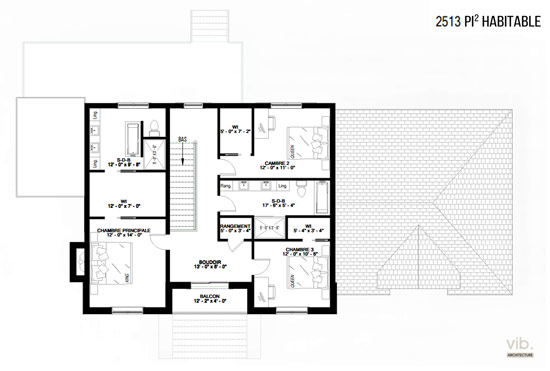 V-265 - Plan de maison à étages à vendre - Plan de l'étage