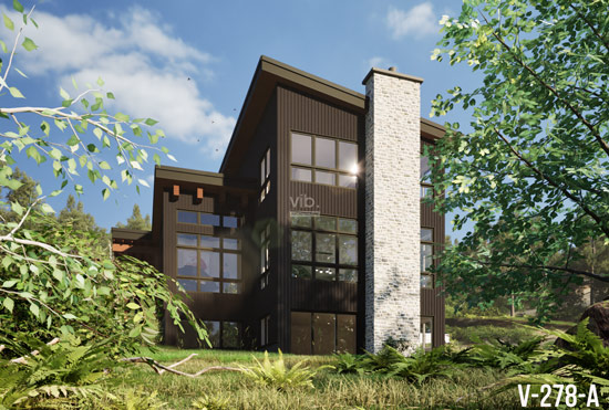 V-278-A - Plan de maison à étages à vendre - Image arrière