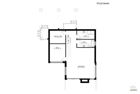 V-278-A - Plan de maison à étages à vendre - Plan du sous-sol