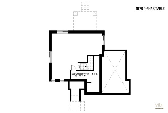 VC-112 - Plan de maison à étages à vendre - Plan du sous-sol