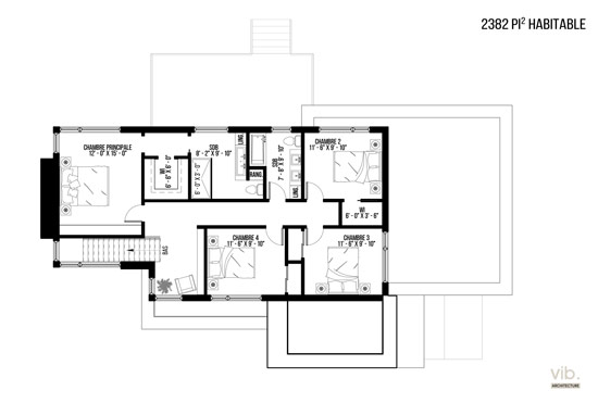 VC-121 - Plan de maison à étages à vendre - Plan de l'étage