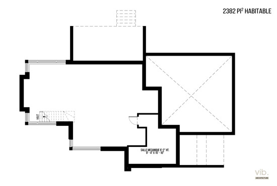 VC-121 - Plan de maison à étages à vendre - Plan du sous-sol