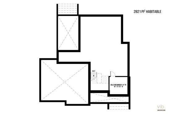 VC-124 - Plan de maison à étages à vendre - Plan du sous-sol