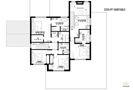 V-220-A - Plan de maison intergénération à vendre - Plan de l'étage