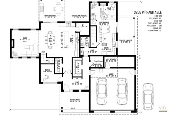 V-220-A - Plan de maison intergénération à vendre - Plan du rez-de-chaussée