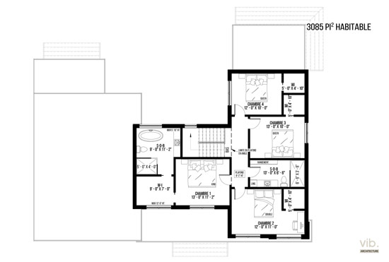 V-249 - Plan de maison intergénération à vendre - Plan de l'étage