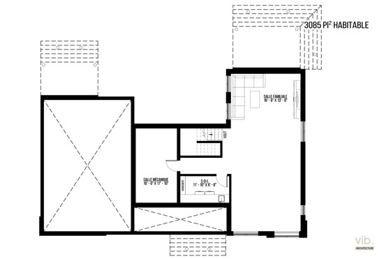 V-249 - Plan de maison intergénération à vendre - Plan du sous-sol