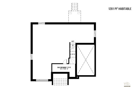 C-111 - Plan de maison plain-pied &agrave; vendre - Plan du sous-sol