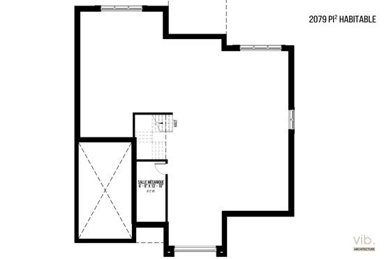 V-114 - Plan de maison plain-pied &agrave; vendre - Plan du sous-sol
