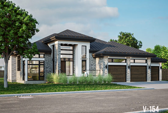 V-154 - Plan de maison plain-pied à vendre - Image arrière