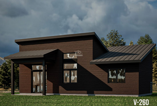 V-260 - Plan de maison plain-pied à vendre - Image arrière