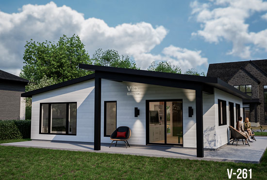 V-261 - Plan de maison plain-pied à vendre - Image arrière