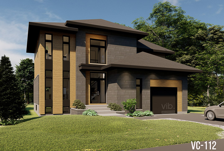 Plan de maison &agrave; &eacute;tages &agrave; vendre - Mod&egrave;le C-112