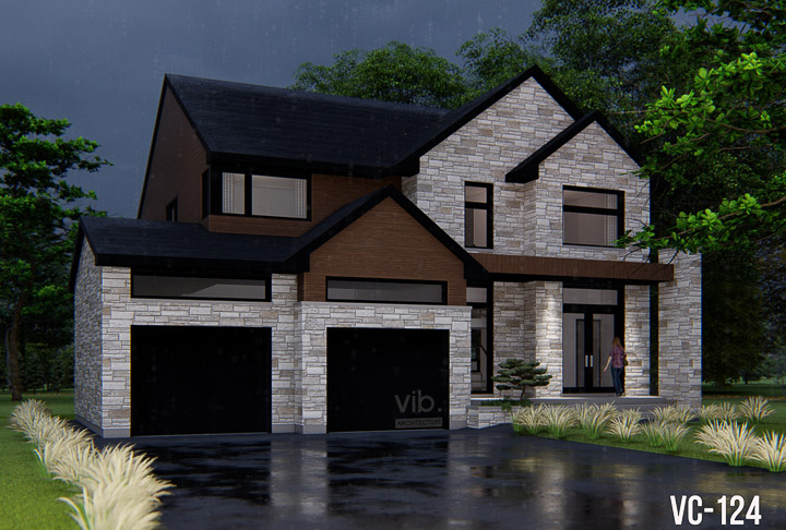 Plan de maison &agrave; &eacute;tages &agrave; vendre - Mod&egrave;le C-124