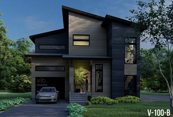 Plan de maison &agrave; &eacute;tages &agrave; vendre - Mod&egrave;le V-100-B