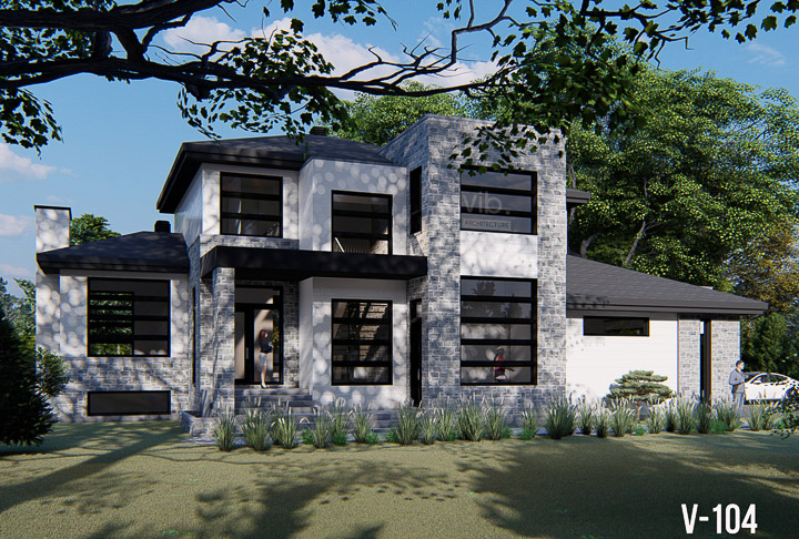 Plan de maison &agrave; &eacute;tages &agrave; vendre - Mod&egrave;le V-104