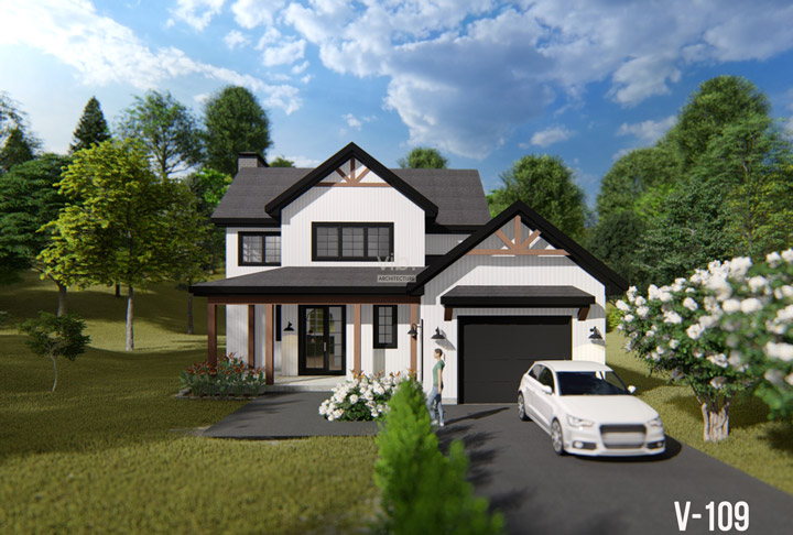 Plan de maison &agrave; &eacute;tages &agrave; vendre - Mod&egrave;le V-109