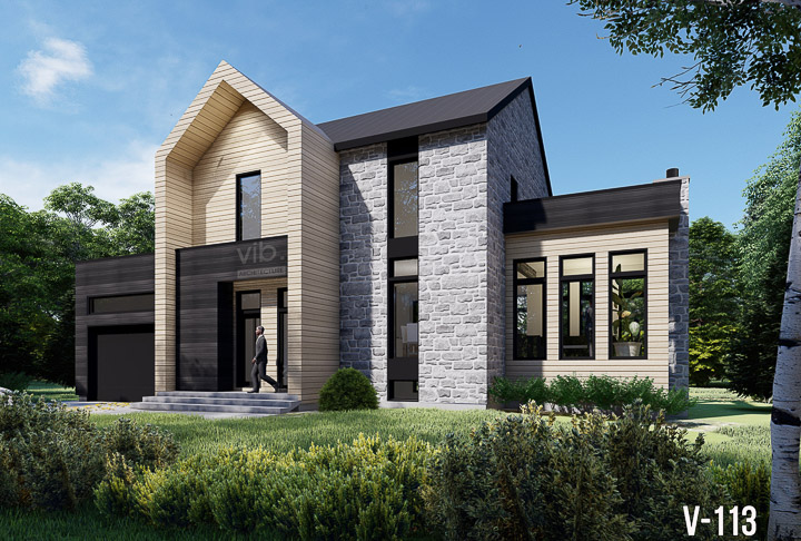 Plan de maison &agrave; &eacute;tages &agrave; vendre - Mod&egrave;le V-113