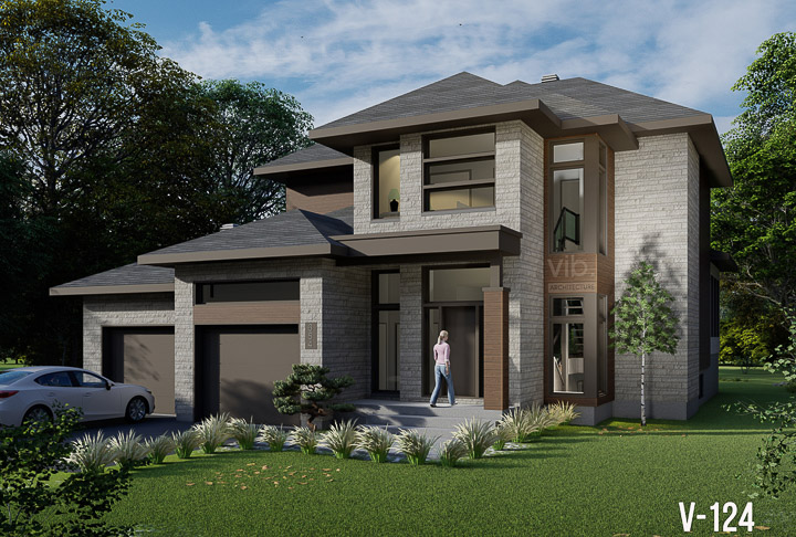 Plan de maison &agrave; &eacute;tages &agrave; vendre - Mod&egrave;le V-124